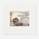 Wayne Thiebaud, River and Farms, 2002, direct gravure in colors with drypoint