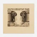 Jasper Johns, Valentine, 2010, etching with aquatint on Skikoku Surface Gampi
