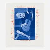 David Hockney, The Old Guitarist (from the Blue Guitar portfolio), 1976-77, hard-ground etching and aquatint in colors