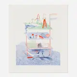 David Hockney, Serenade (from The Blue Guitar portfolio), 1976-77, etching and aquatint in colors on Inveresk mould-made