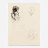 Pablo Picasso, Sculpteur et modèle agenouillé (from La Suite Vollard), etching on Montval watermark Vollard