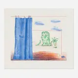 David Hockney, What is This Picasso? (from The Blue Guitar portfolio), 1976-77, etching and aquatint in colors on Inveresk mould-made