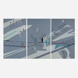 Rem Koolhaas, New Rotterdam: Summation (triptych), 1982, screenprint in colors