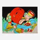 Peter Saul, Golden Gate Bridge, 1968, lithograph in colors