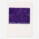 Jasper Johns, HandFootSockFloor (from the Casts from Untitled series), 1974, lithograph in colors on Richard de Bas Narcisse