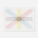 Sol LeWitt, Bands of Lines in Four Directions in Four Colors, 1977, screenprint in colors