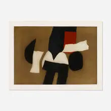 Afro Basaldella, La chiave, 1974, etching and aquatint in colors on C.M. Fabriano