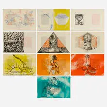 Francesco Clemente, Departure of the Argonaut, 1986, lithograph in colors on Okawara mould made Kozo paper