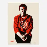 Jasper Johns (Yellow) by Shepard Fairey, 2009, screenprint in colors, sold Feb 2024