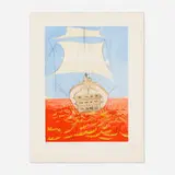 Levi (from the Twelve Tribes of Israel portfolio) by Salvador Dalí, 1972, etching and aquatint in colors on Arches, sold Feb 2024