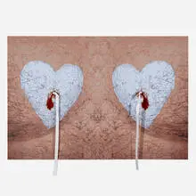 Papo Colo, Every American Has Two Hearts (from the 2006: Trance/Borders portfolio), 2006-07, screenprint in colors with collage on Coventry Rag