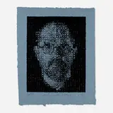 Chuck Close, Self-Portrait #2, 1999, relief print with embossing on Twinrocker Handmade