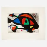 Joan Miró, Le Béluga, 1975, etching, aquatint and carborundum in colors on wove paper watermark Maeght