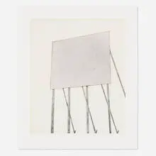 Your Space #2 by Ed Ruscha, 2006, aquatint in colors with sugar lift flat bite and hard-ground etching on Somerset Satin White, sold Feb 2024
