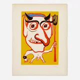 Alexander Calder, Le diable (portrait de Constantin Tacou), c. 1975, aquatint in colors