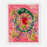 Kenny Scharf, Vring!, 2023, archival print with metallic accents, gloss overlays, and screenprinted highlights on 100% Cotton 290 gsm Entrada Rag