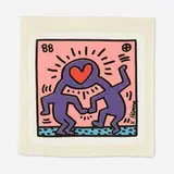 Keith Haring, Untitled (Dr. Winkie Wedding Invitation on canvas), 1988, screenprint in colors on canvas