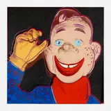 Howdy Doody (from the Myths series) by Andy Warhol, 1981, screenprint in colors with diamond dust on Lenox Museum Board, sold Feb 2024