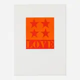 Robert Indiana, First Love, 1991, aquatint in colors on BFK Rives