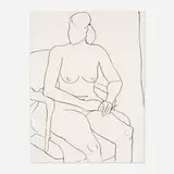Richard Diebenkorn, Seated Nude (from the Seated Woman series), 1965, lithograph on BFK Rives