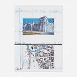 Christo, Wrapped Reichstag, Project for Berlin, 1992, offset lithograph in colors