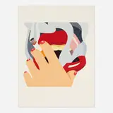 Tom Wesselmann, Smoker (from the An American Portrait 1776-1976 portfolio), 1976, screenprint in colors on museum board
