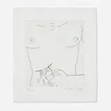 Keith Haring, Untitled (from The Valley series), 1989, etching on Twinrocker handmade