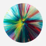 Circle Spin Painting by Damien Hirst, 2009, acrylic on paper, sold Dec 2023