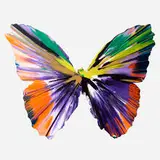 Butterfly Spin Painting by Damien Hirst, 2009, acrylic on paper, sold Dec 2023