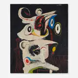 Untitled by Emerson Woelffer, 1952, oil on canvas, sold Dec 2023