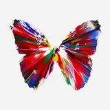 Butterfly Spin Painting by Damien Hirst, 2009, acrylic on paper, sold Dec 2023
