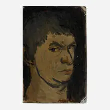 James Lechay, Portrait, oil on canvas laid to board