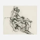 Mercedes Matter, Figure Study, sanguine on paper