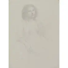 William H. Bailey, Untitled (Seated Female Nude with Open Robe), 1982