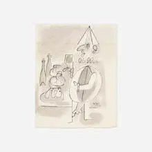Paul Rand, Untitled, 1952, pastel and ink on paper