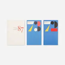 collection of three annual reports by Paul Rand, printed paper, sold Sep 2018
