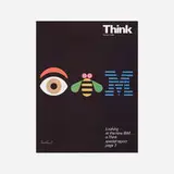 Paul Rand, IBM Think Magazine, Eye, Bee, M Rebus cover, 1991, printed paper