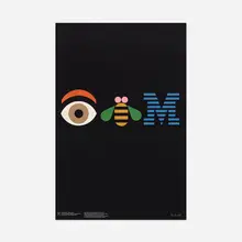 Eye-Bee-M Rebus poster by Paul Rand, 1982, offset lithograph on paper, sold Sep 2018