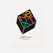 Paul Rand, NeXT poster, 1986, screenprint on paper
