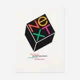 Paul Rand, NeXT poster, 1986, screenprint on paper