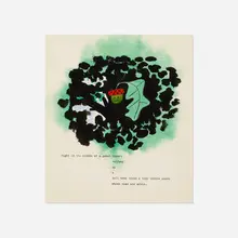 sketch for children's book by Paul Rand, c. 1945, gouache and ink on paper, sold Sep 2018