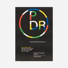 Pastore DePamphilis Rampone poster variant by Paul Rand, c. 1987, offset lithograph on paper, sold Sep 2018