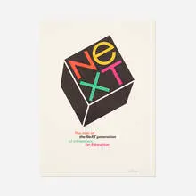 Paul Rand, NeXT poster, 1986, screenprint on paper