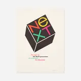 Paul Rand, NeXT poster, 1986, screenprint on paper
