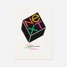 Paul Rand, NeXT poster, 1986, screenprint on paper