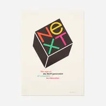 Paul Rand, NeXT poster, 1986, screenprint on paper