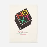 Paul Rand, NeXT poster, 1986, screenprint on paper
