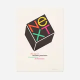 Paul Rand, NeXT poster, 1986, screenprint on paper