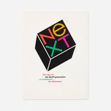 NeXT poster by Paul Rand, 1986, screenprint on paper, sold Sep 2018