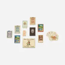 Selected by Paul Rand, packaging collection, printed paper, printed plastic, transfer-printed steel